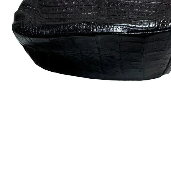 Vintage Alligator leather brown hobo handbag from Florance Italy 80's - Picture 5 of 11